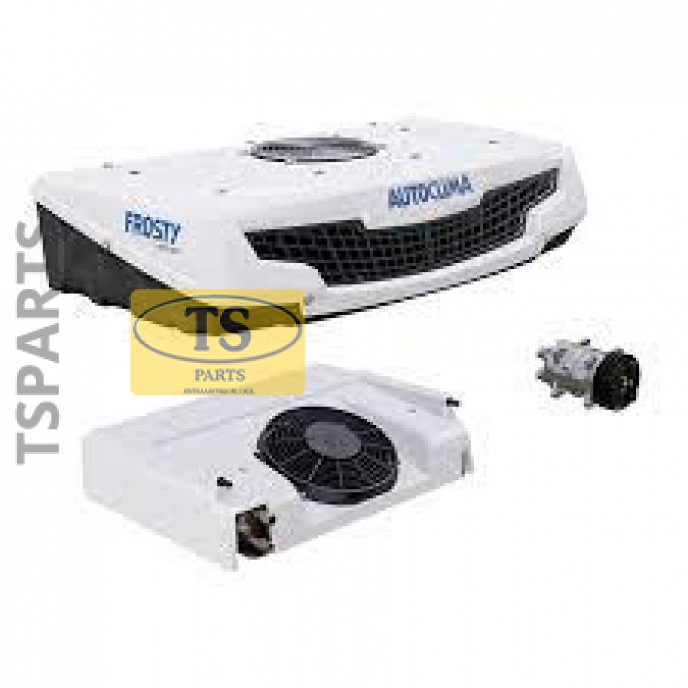 FROSTY INTEGRA 240 - R404a 12V Cod.90901003  Electric Absorption: 18 A Voltage: 12 V Coolant: R404a Evaporator air flow: 800 m3/h Weight of condensing unit: 3 kg Condensing unit dimensions: 600 x 361 x 81 mm Weight of evaporating unit: 10 Kg AUTOCLIMA